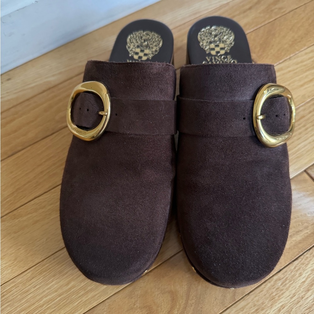 Vince Camino brown suede clogs